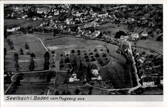 Postcard Sasbach am Kaiserstuhl, aerial photograph