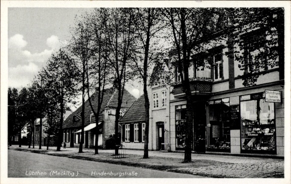 Postcard Lübtheen in Mecklenburg, Hindenburgstraße