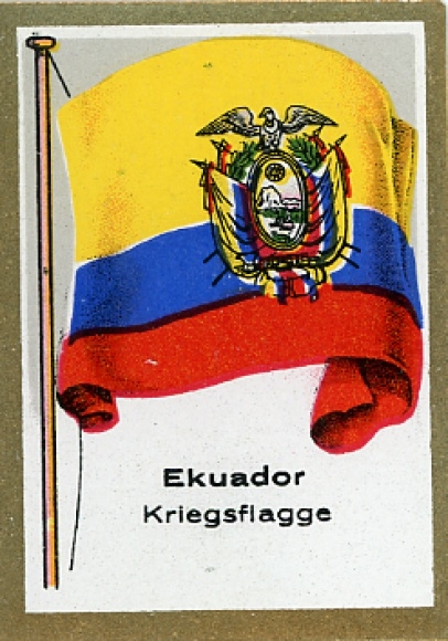 Collective picture flags of the non-European. Countries No. 326 War Flag of Ecuador