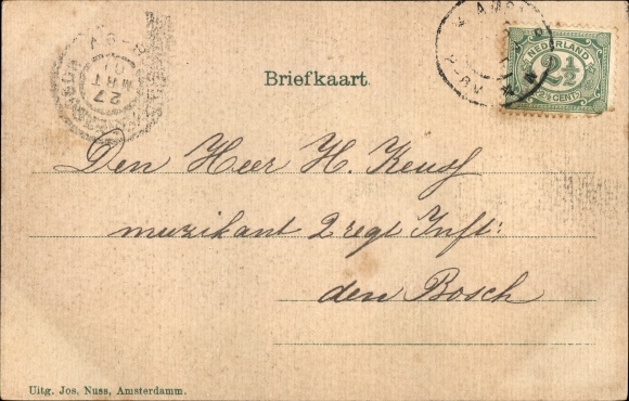 Embossed Coat of Arms Passepartout PC Amsterdam North Holland Netherlands, Binnen Amstel