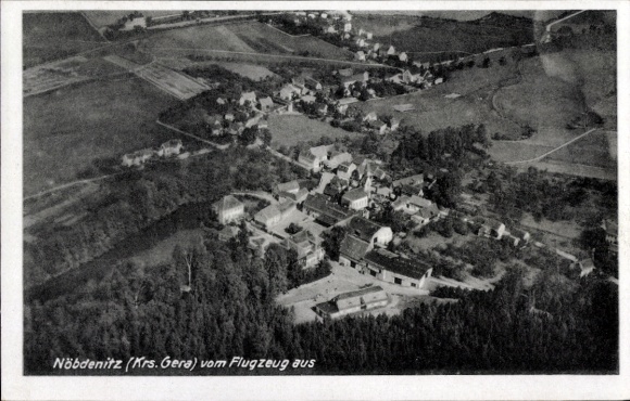 Postcard Nöbdenitz Altenburger Land, aerial photograph