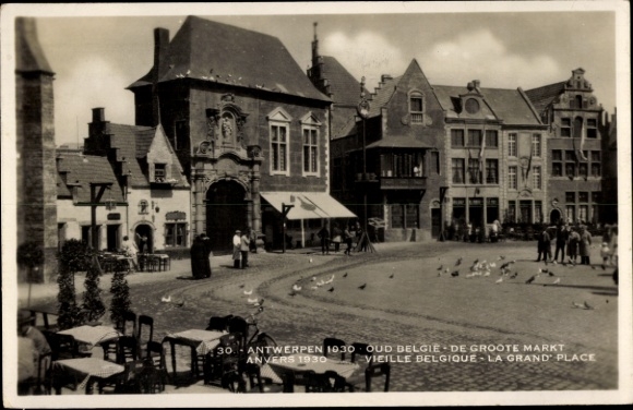 PC Antwerp Antwerp Flanders, World Exhibition 1930, Oud Belgie, Grand Place
