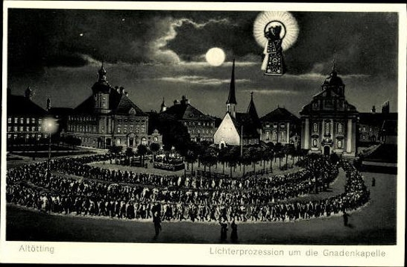 10 old PCs Altötting in Bavaria, various views