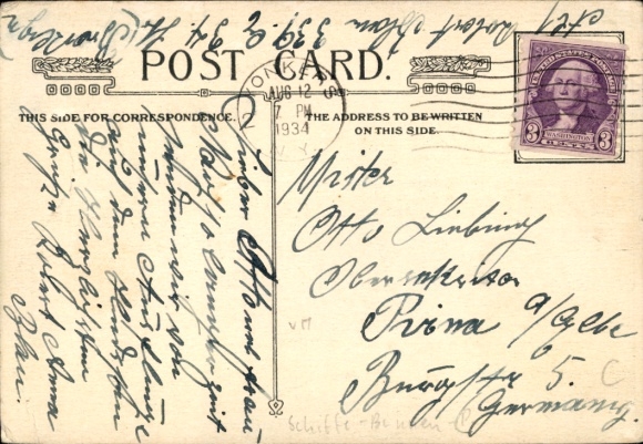 Postcard Steamer Alexander Hamilton, Hudson River Day Line