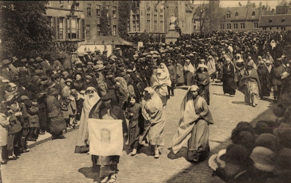 Postcard Bruges Flanders West Flanders, Procession of the Holy Blood, Veronica and the Holy Face