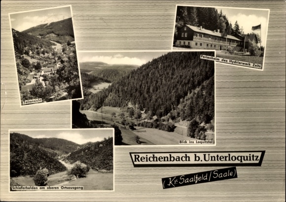 Ak Unterloquitz Probstzella Thüringen, Reichenbach, Ferienheim des Hydrierwerk Zeitz, Teilansicht