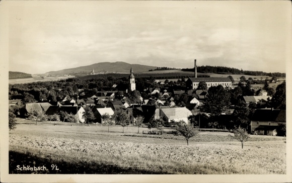 Ak Schönbach in Oberlausitz, algemeen beeld