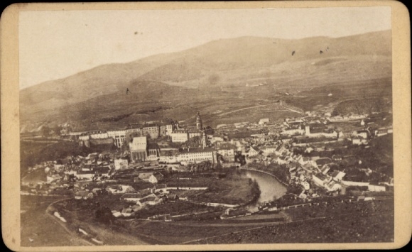 Cabinet Photo Český Krumlov Bohemian Krumau South Bohemia, Panorama of the city