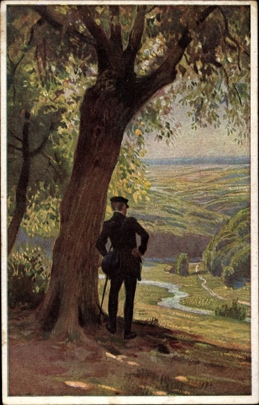 Song Postcard Hey, Paul, O valleys far, o heights, folk song card no. 28, Novitas 20 740