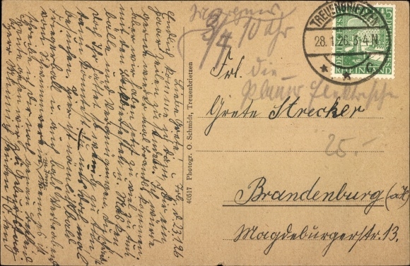 Postcard Treuenbrietzen in Brandenburg, park management, garden