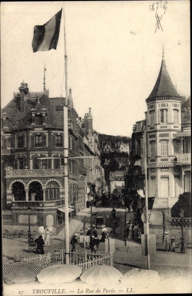 Ak Trouville Calvados, La Rue de Paris