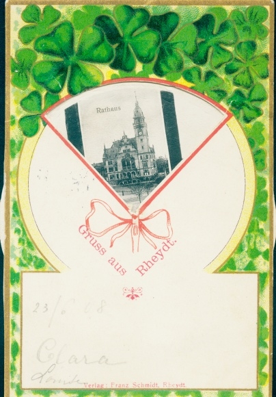 Mechanical PC Rheydt Mönchengladbach on the Lower Rhine, clover leaves, city views, town hall