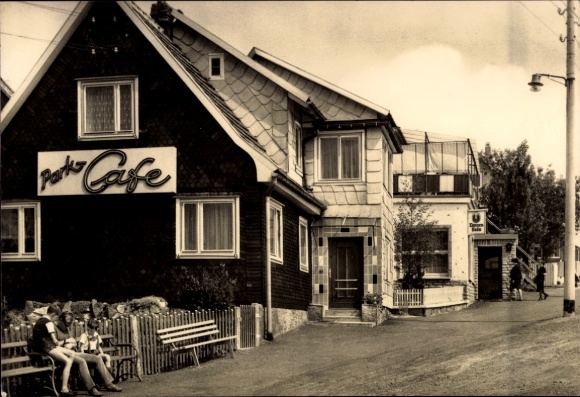 Postcard Hinterrod Eisfeld Thuringia, Park Cafe, HO Restaurant