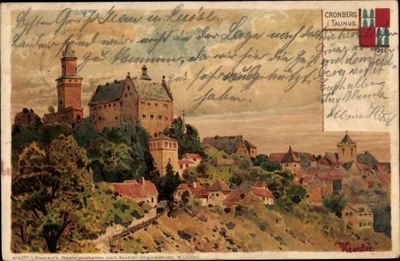 Künstler Ak Kronberg im Taunus, Panorama