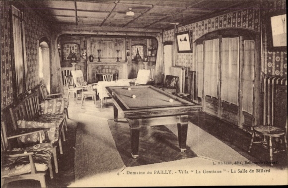 Postcard Le Pailly Haute Marne, Domain Pailly, Villa La Gentiane, billiard room
