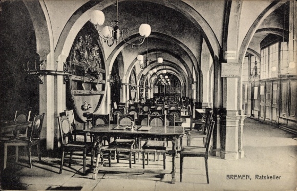 Postcard Hanseatic City of Bremen, Ratskeller