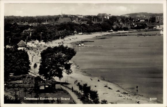 Ak Ostseebad Eckernförde, Strandansicht, Ostseebad  Küste