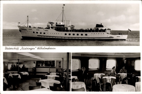 Postcard Wilhelmshaven on the North Sea, bathing ship Rüstringen