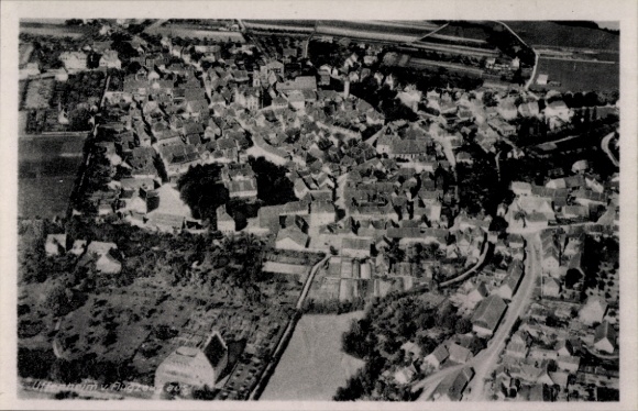 Postcard Uffenheim in Middle Franconia, aerial photograph