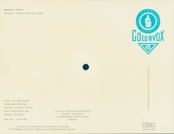 Vinyl KP Singer Hartmut Eichler, Colorvox
