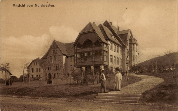 Postcard Sondershausen Thuringia, recreation center with garden