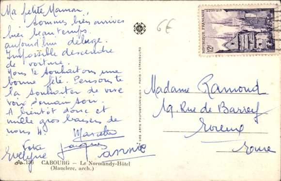 Ak Cabourg Calvados, Normandy-Hotel