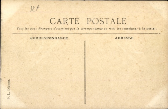 Postcard Dieppe Seine Maritime, Grande Rue, Café