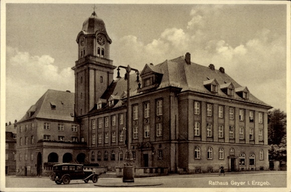 Ak Geyer im Erzgebirge Sachsen, Rathaus