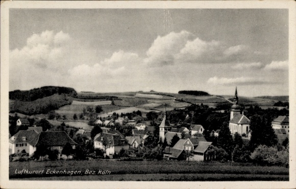 Postcard Eckenhagen in the Oberbergischer Kreis, general view