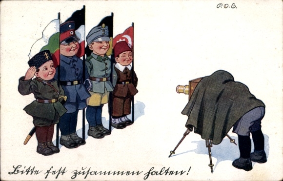 Artist Postcard Engelhard, POE, children as soldiers, photographer, brotherhood in arms