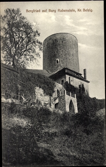 Postcard Rabenstein im Fläming, Rabenstein Castle, keep, tower