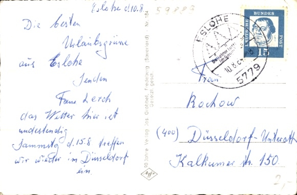 Postcard Cobbenrode Eslohe Sauerland, Panorama