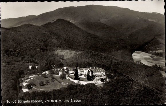 Postcard Obereggenen Schliengen in the Black Forest, Bürgeln Castle, Blauen