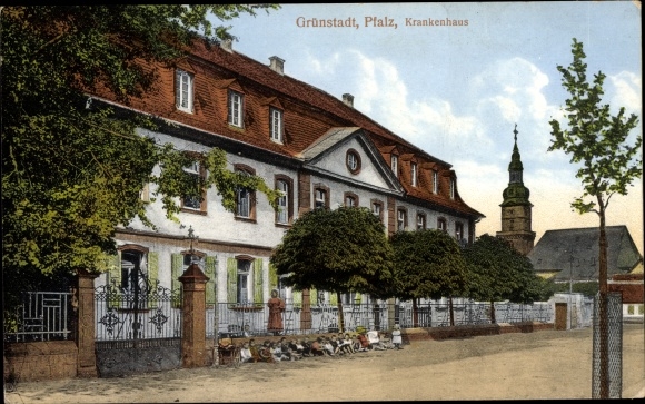 Ak Grünstadt in der Pfalz, Krankenhaus