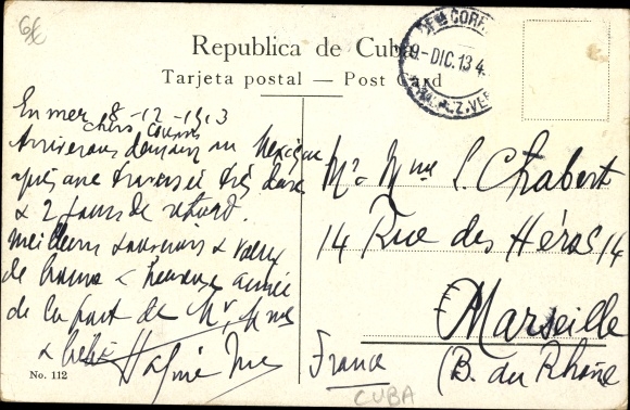Postcard Havana Habana Cuba, Paula Promenade