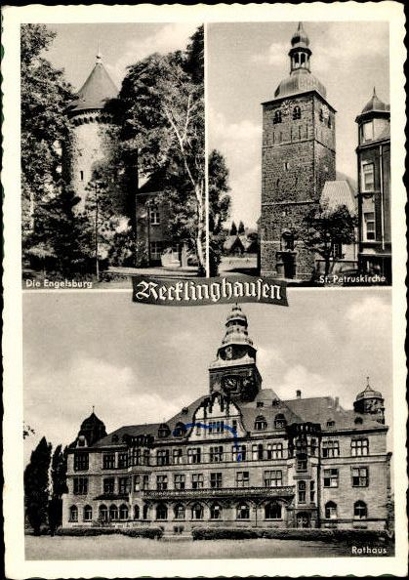 9 alte Ak Recklinghausen in Westfalen, diverse Ansichten