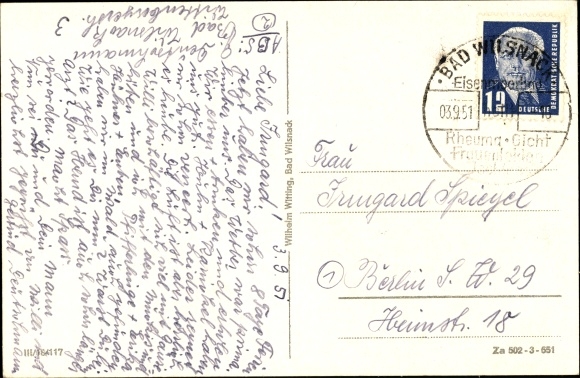Postcard Bad Wilsnack in the Prignitz, city school