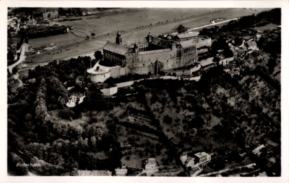 Postcard Kulmbach in Upper Franconia, aerial photo