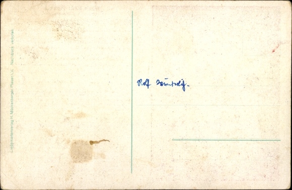 Song Postcard Mückenberger, Hilmar, Plauen in the Vogtland, Plaun remains Plaun