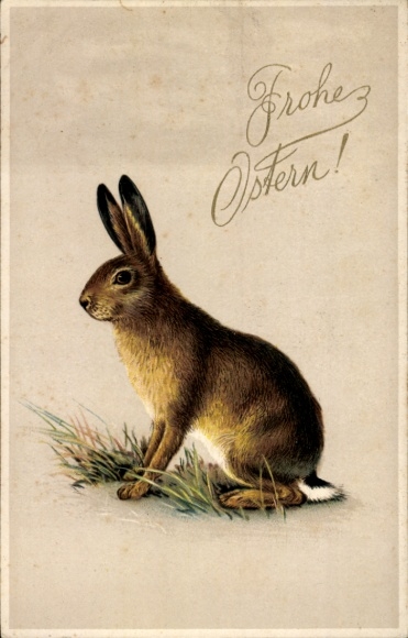 Ak Glückwunsch Ostern, Brauner Osterhase