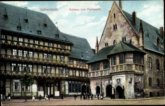 PC Halberstadt im Harz, town hall from the fish market