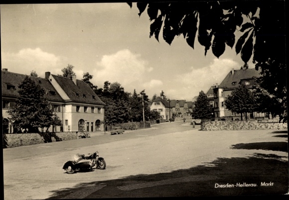 Postcard Dresden Hellerau, Markt