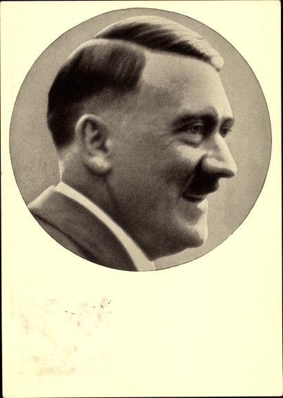 Postcard Führer and Reich Chancellor Adolf Hitler, portrait, Men of the Time No. 91