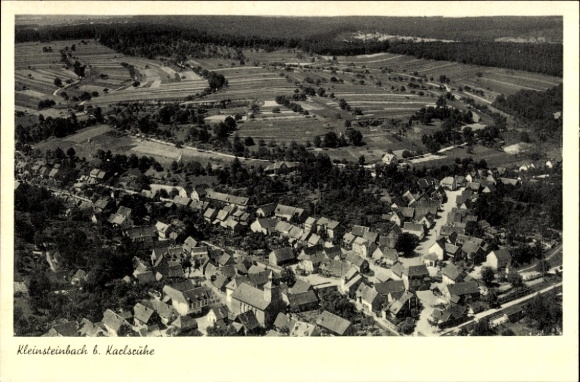 Postcard Kleinsteinbach Pfinztal am Kraichgau, aerial photograph