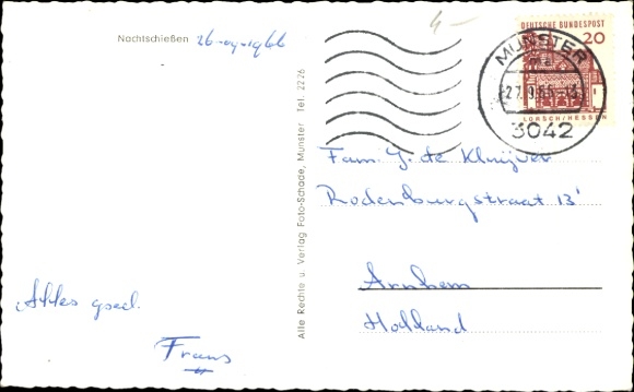 Postcard German Bundeswehr, night shooting, tank firing at a target