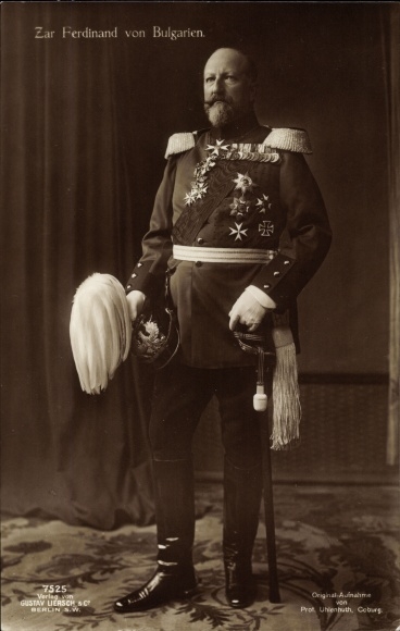 PC Tsar Ferdinand I of Bulgaria, portrait in uniform, order