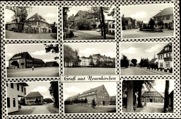 Ak Neuenkirchen Nedersaksen, stadsgezichten, straatgedeelte, gebouwen