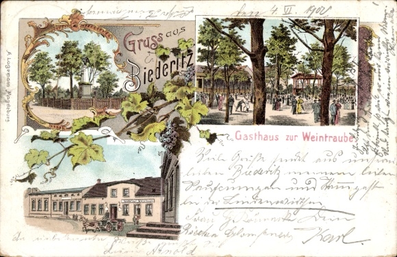 lito Biederitz w Saksonii-Anhalt, Gasthaus zur Weintraube