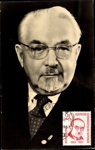 Postcard politician Otto Nuschke, Deputy Prime Minister, GDR