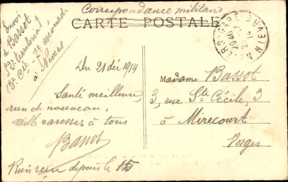 CPA-legende van Saint-Saulge, Le Pompier